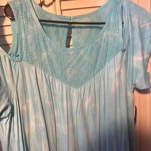 Light Blue Lace Detail Dress